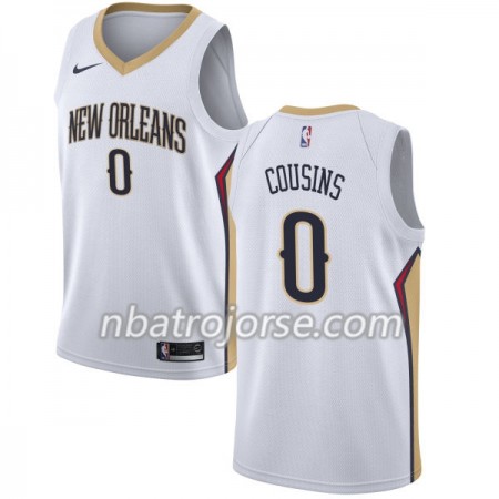 Män New Orleans Pelicans Tröja DeMarcus Cousins 0 Nike 2017-18 Vit Swingman